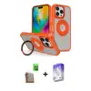 ieg™ iPhone 16 Pro Max Kılıf Nova Minimal Serisi - Siyah Bilvis 5in1 3D Magic Cam Ekran Koruyucu + Raze Metal Kamera Lens - CLTM