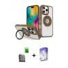 ieg™ iPhone 16 Pro Max Kılıf Nova Minimal Serisi - Siyah Bilvis 5in1 3D Magic Cam Ekran Koruyucu + Raze Metal Kamera Lens - SH
