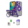 ieg™ iPhone 16 Pro Max Kılıf Nova Minimal Serisi - Siyah Bilvis 5in1 3D Magic Cam Ekran Koruyucu + Raze Metal Kamera Lens - NLGY