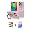 ieg™ iPhone 16 Pro Max Kılıf Nova Minimal Serisi - Siyah Bilvis 5in1 5D Magic Hayalet Cam Ekran Koruyucu + Pers Alüminyum Kamera Lens - CLTM