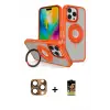 ieg™ iPhone 16 Pro Max Kılıf Nova Minimal Serisi - Siyah Buffer Cam Ekran Koruyucu + Pers Alüminyum Kamera Lens - CLTM
