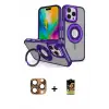ieg™ iPhone 16 Pro Max Kılıf Nova Minimal Serisi - Siyah Buffer Cam Ekran Koruyucu + Pers Alüminyum Kamera Lens - CLTM