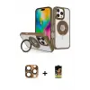 ieg™ iPhone 16 Pro Max Kılıf Nova Minimal Serisi - Siyah Buffer Cam Ekran Koruyucu + Pers Alüminyum Kamera Lens - CLTM