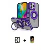 ieg™ iPhone 16 Pro Max Kılıf Nova Minimal Serisi - Siyah Buffer Cam Ekran Koruyucu + PVD Metal Kamera Lens - GD