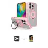 ieg™ iPhone 16 Pro Max Kılıf Nova Minimal Serisi - Siyah Buffer Cam Ekran Koruyucu + PVD Metal Kamera Lens - SH