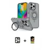ieg™ iPhone 16 Pro Max Kılıf Nova Minimal Serisi - Siyah Buffer Cam Ekran Koruyucu + PVD Metal Kamera Lens - GD