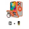 ieg™ iPhone 16 Pro Max Kılıf Nova Minimal Serisi - Siyah Buffer Cam Ekran Koruyucu + PVD Metal Kamera Lens - GS