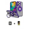ieg™ iPhone 16 Pro Max Kılıf Nova Minimal Serisi - Siyah Buffer Cam Ekran Koruyucu + PVD Metal Kamera Lens - SH