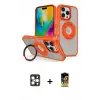 ieg™ iPhone 16 Pro Max Kılıf Nova Minimal Serisi - Siyah Buffer Cam Ekran Koruyucu + PVD Metal Kamera Lens - GD