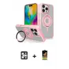 ieg™ iPhone 16 Pro Max Kılıf Nova Minimal Serisi - Siyah Buffer Cam Ekran Koruyucu + PVD Metal Kamera Lens - GS