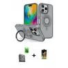 ieg™ iPhone 16 Pro Max Kılıf Nova Minimal Serisi - Siyah Buffer Cam Ekran Koruyucu + Raze Metal Kamera Lens - SH