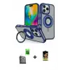 ieg™ iPhone 16 Pro Max Kılıf Nova Minimal Serisi - Siyah Buffer Cam Ekran Koruyucu + Raze Metal Kamera Lens - SH