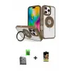 ieg™ iPhone 16 Pro Max Kılıf Nova Minimal Serisi - Siyah Buffer Cam Ekran Koruyucu + Raze Metal Kamera Lens - SH