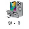 ieg™ iPhone 16 Pro Max Kılıf Nova Minimal Serisi - Siyah Joko Magic 5D Cam + Pers Alüminyum Kamera Lens - GS