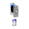 ieg™ iPhone 16 Pro Max Kılıf Nova Modern Prime - Siyah Bilvis 5in1 3D Magic Cam Ekran Koruyucu