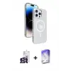 ieg™ iPhone 16 Pro Max Kılıf Nova Modern Prime - Siyah Bilvis 5in1 3D Magic Cam Ekran Koruyucu + Bilvis Titan Kamera Lens - GS