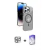 ieg™ iPhone 16 Pro Max Kılıf Nova Modern Prime - Siyah Bilvis 5in1 3D Magic Cam Ekran Koruyucu + Pers Alüminyum Kamera Lens - GI