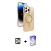 ieg™ iPhone 16 Pro Max Kılıf Nova Modern Prime - Siyah Bilvis 5in1 3D Magic Cam Ekran Koruyucu + PVD Metal Kamera Lens - GD
