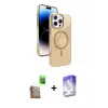 ieg™ iPhone 16 Pro Max Kılıf Nova Modern Prime - Siyah Bilvis 5in1 3D Magic Cam Ekran Koruyucu + Raze Metal Kamera Lens - CLTM