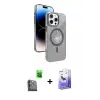 ieg™ iPhone 16 Pro Max Kılıf Nova Modern Prime - Siyah Bilvis 5in1 5D Magic Hayalet Cam Ekran Koruyucu + Raze Metal Kamera Lens - SH