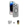 ieg™ iPhone 16 Pro Max Kılıf Nova Modern Prime - Siyah Buffer Cam Ekran Koruyucu + Pers Alüminyum Kamera Lens - GS
