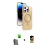 ieg™ iPhone 16 Pro Max Kılıf Nova Modern Prime - Siyah Buffer Cam Ekran Koruyucu + Raze Metal Kamera Lens - SH