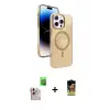 ieg™ iPhone 16 Pro Max Kılıf Nova Modern Prime - Siyah Buffer Cam Ekran Koruyucu + Raze Metal Kamera Lens - NLGY