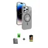 ieg™ iPhone 16 Pro Max Kılıf Nova Modern Prime - Siyah Buffer Cam Ekran Koruyucu + Raze Metal Kamera Lens - SH