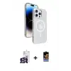 ieg™ iPhone 16 Pro Max Kılıf Nova Modern Prime - Siyah Buffer Hayalet Cam Ekran Koruyucu + Bilvis Titan Kamera Lens - GS