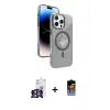 ieg™ iPhone 16 Pro Max Kılıf Nova Modern Prime - Siyah Buffer Hayalet Cam Ekran Koruyucu + Bilvis Titan Kamera Lens - GS