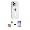 ieg™ iPhone 16 Pro Max Kılıf Pusula Form Özel Seri - Siyah Bilvis 5in1 3D Magic Cam Ekran Koruyucu + Raze Metal Kamera Lens - CLTM