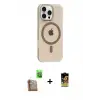 ieg™ iPhone 16 Pro Max Kılıf Pusula Form Özel Seri - Siyah Buffer Cam Ekran Koruyucu + Raze Metal Kamera Lens - CLTM