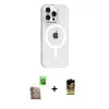 ieg™ iPhone 16 Pro Max Kılıf Pusula Form Özel Seri - Siyah Buffer Cam Ekran Koruyucu + Raze Metal Kamera Lens - CLTM