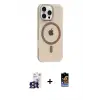 ieg™ iPhone 16 Pro Max Kılıf Pusula Form Özel Seri - Siyah Buffer Hayalet Cam Ekran Koruyucu + Bilvis Titan Kamera Lens - TMGI