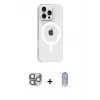 ieg™ iPhone 16 Pro Max Kılıf Pusula Form Özel Seri - Siyah Joko Magic 5D Cam + Pers Alüminyum Kamera Lens - GI