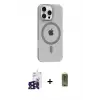 ieg™ iPhone 16 Pro Max Kılıf Pusula Form Özel Seri - Siyah Joko Magic 5D Hayalet Cam + Bilvis Titan Kamera Lens - SH