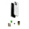 ieg™ iPhone 16 Pro Max Kılıf Pusula Form Serisi - Siyah Buffer Cam Ekran Koruyucu + Raze Metal Kamera Lens - CLTM