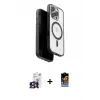 ieg™ iPhone 16 Pro Max Kılıf Pusula Form Serisi - Siyah Buffer Hayalet Cam Ekran Koruyucu + Bilvis Titan Kamera Lens - TMGI