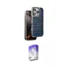 ieg™ iPhone 16 Pro Max Kılıf Siluet Form Serisi - Siyah Bilvis 5in1 3D Magic Cam Ekran Koruyucu