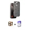 ieg™ iPhone 16 Pro Max Kılıf Siluet Form Serisi - Siyah Bilvis 5in1 3D Magic Cam Ekran Koruyucu + Pers Alüminyum Kamera Lens - CLTM