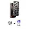 ieg™ iPhone 16 Pro Max Kılıf Siluet Form Serisi - Siyah Bilvis 5in1 3D Magic Cam Ekran Koruyucu + Pers Alüminyum Kamera Lens - GS