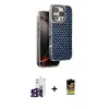 ieg™ iPhone 16 Pro Max Kılıf Siluet Form Serisi - Siyah Buffer Cam Ekran Koruyucu + Bilvis Titan Kamera Lens - SH