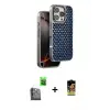 ieg™ iPhone 16 Pro Max Kılıf Siluet Form Serisi - Siyah Buffer Cam Ekran Koruyucu + Raze Metal Kamera Lens - SH