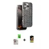 ieg™ iPhone 16 Pro Max Kılıf Siluet Form Serisi - Siyah Buffer Cam Ekran Koruyucu + Raze Metal Kamera Lens - NLGY