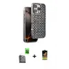 ieg™ iPhone 16 Pro Max Kılıf Siluet Form Serisi - Siyah Buffer Cam Ekran Koruyucu + Raze Metal Kamera Lens - SH