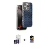 ieg™ iPhone 16 Pro Max Kılıf Siluet Form Serisi - Siyah Buffer Hayalet Cam Ekran Koruyucu + Bilvis Titan Kamera Lens - GS
