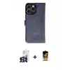 ieg™ iPhone 16 Pro Max Kılıf Siluet Işık Serisi - Siyah Buffer Cam Ekran Koruyucu + Bilvis Titan Kamera Lens - GS