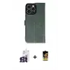 ieg™ iPhone 16 Pro Max Kılıf Siluet Işık Serisi - Siyah Buffer Cam Ekran Koruyucu + Bilvis Titan Kamera Lens - GS