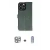 ieg™ iPhone 16 Pro Max Kılıf Siluet Işık Serisi - Siyah Joko Magic 5D Cam + Pers Alüminyum Kamera Lens - GI