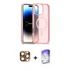 ieg™ iPhone 16 Pro Max Kılıf Siluet Minimal Prime - Siyah Bilvis 5in1 3D Magic Cam Ekran Koruyucu + Pers Alüminyum Kamera Lens - CLTM